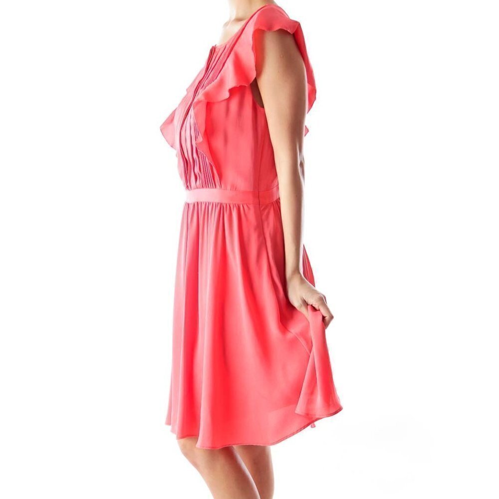 Banana Republic Peach Ruffle Dress - Picture 3 of 3